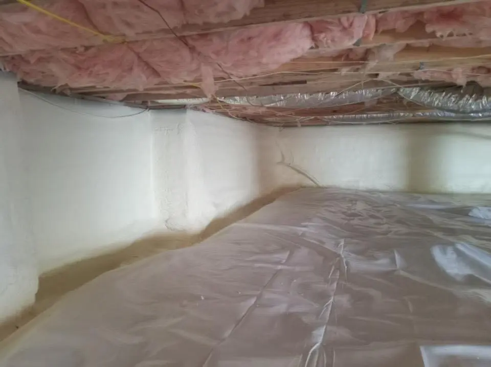 Crawl space encapsulation with closed-cell spray foam for Spray Foam Roofing in Morrow